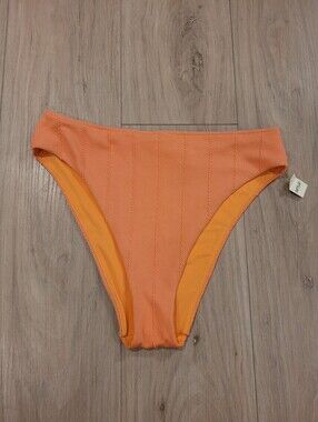 NWT AERIE | High Cut Cheeky Bikini Textured Swim Bottom | Sz. XL